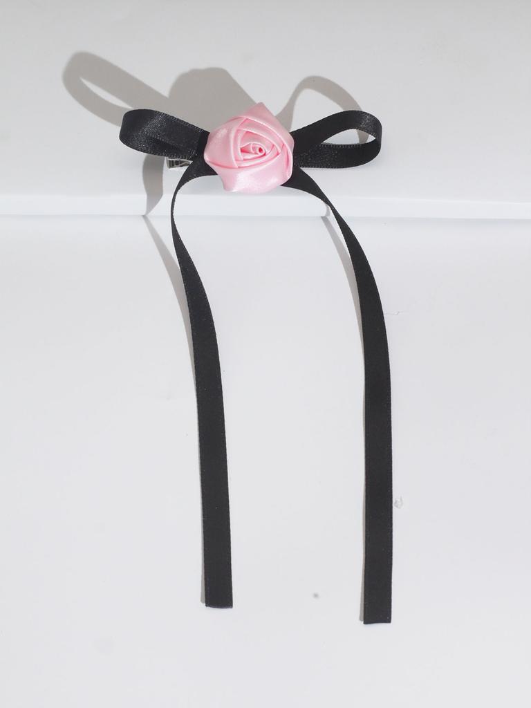 Lystrfac Rose Blume Schleife Haarspange für Frauen Mädchen Hinterkopf Haarspangen Damen Mode Haaraccessoires