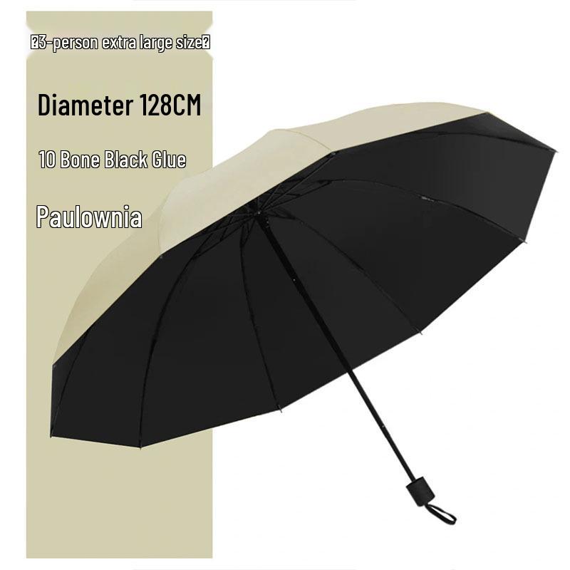 Umbrelă Extra-Mare cu 12 Coaste, cu Utilizare Duală și Acoperire din Vinil Negru - Parasolar Business de Înaltă Calitate cu Opțiune de Imprimare Logo