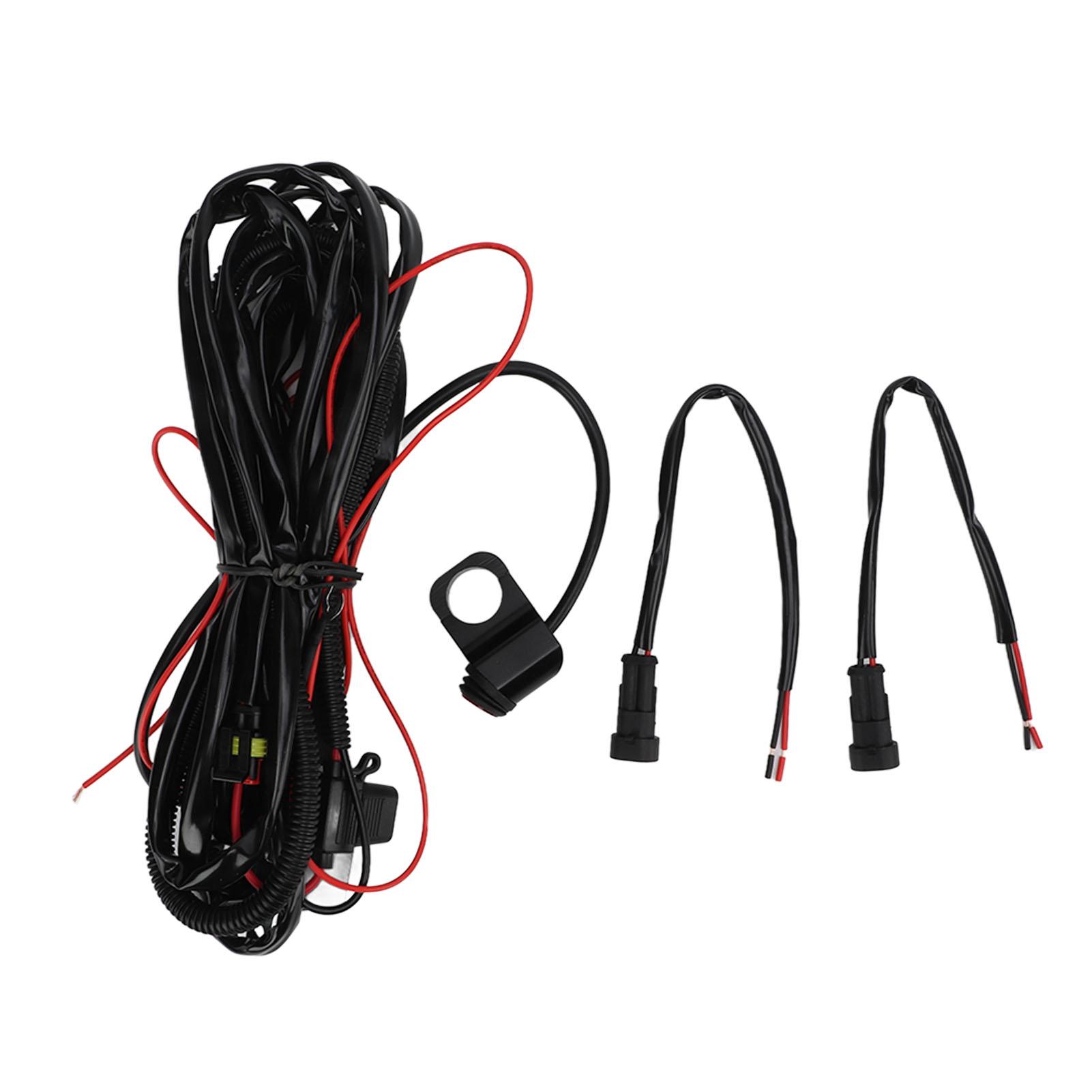 

Кнопочный переключатель на руль мотоцикла, жгут проводов переключателя светодиодных противотуманных фар, водонепроницаемый для квадроцикла, мотоцикла для бездорожья 1.6m