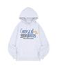 Come & Join Us Graphic Oversized Hoodie - White Melange