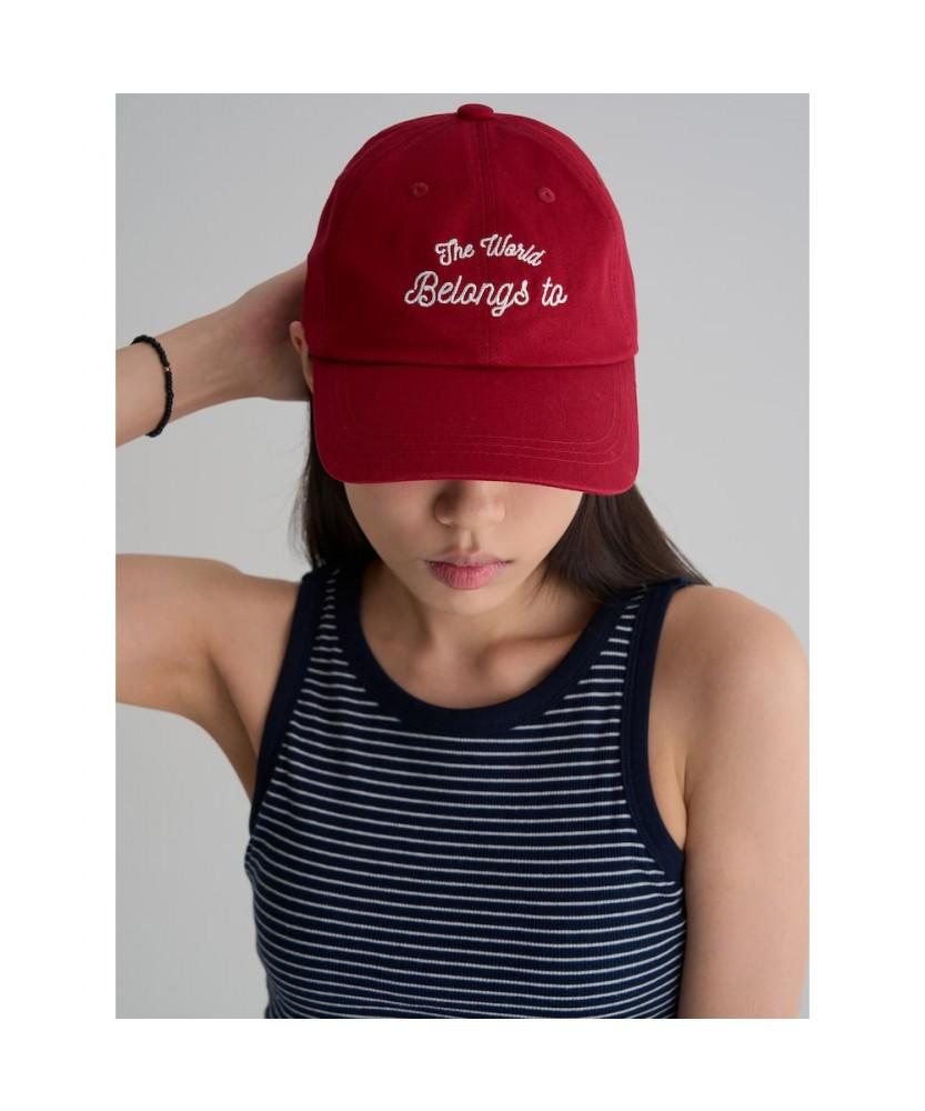 8SECONDS Two-Line Letter Ball Cap Red