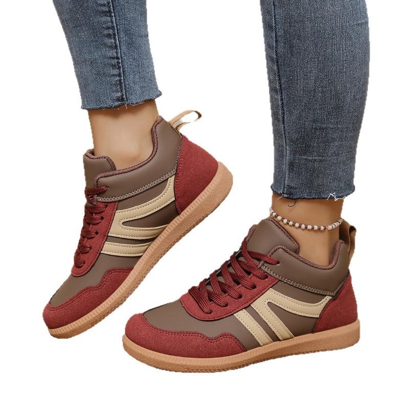 New Fashionable and Versatile Casual Shoes for Women, Low-top Lace-up Flat Shoes