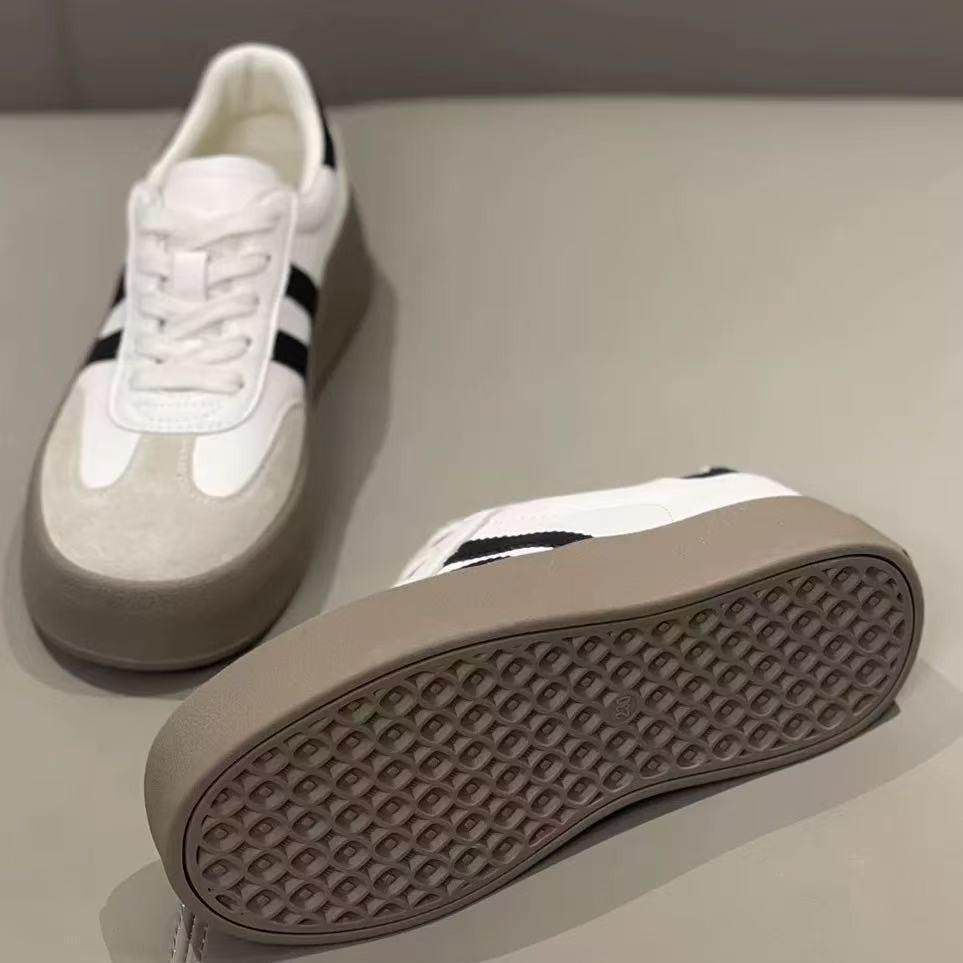 Women's platform autumn new Agande training shoes heightening casual board shoes lace-up single shoes