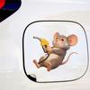 Fun Fuel Cap Sticker Cute Dog Cat Mouse Car Sticker Waterproof