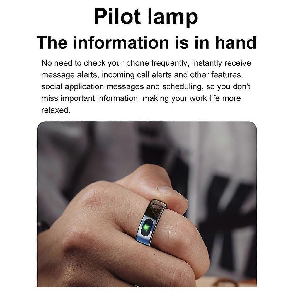 R08 Smart Ring 5 ATM Waterproof Heart Rate Blood Pressure Body Temperature Monitor Finger Ring - Gol