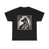 Unisex Adult T Shirt Designer Black White Vintage Style German Shepherd Art Deco