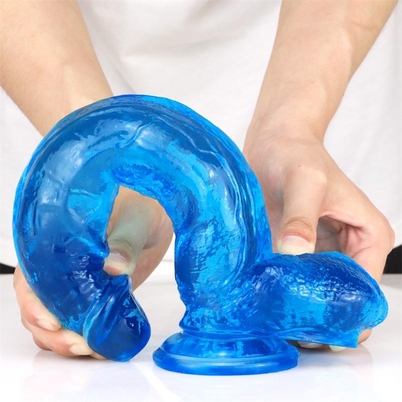 Female Oversized Dildo Color Transparent Simulation Dildo Penis Adult Erotic Sex Products