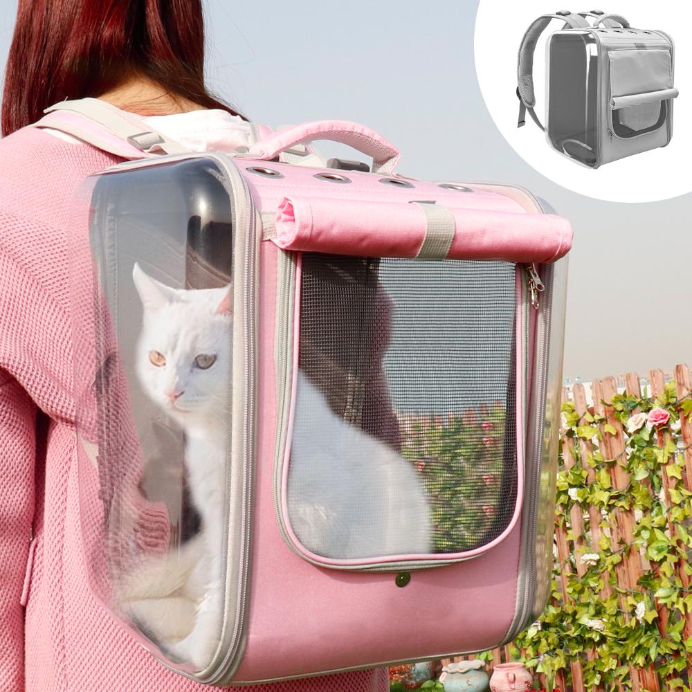 Ademende kattenrugzak Grote capaciteit Hond Transparante handtas Outdoor Reizen Draagbaar