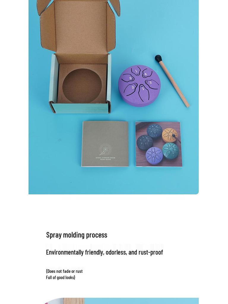 Mini 3-Inch Steel Tongue Drum for Beginners - Children's Percussion Instrument