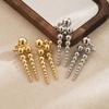 Luxus Metall Mehrschichtig Kugelförmig Perlen Anhänger Ohrringe für Damen Elegant Gold Farbe Kugel Unregelmäßig Ohrringe Design Schmuck