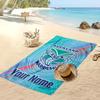 Wigan Warriors Custom Beach Towel, Print Your Name Text Lightweight Absorbent Towel for Swimming Travel
