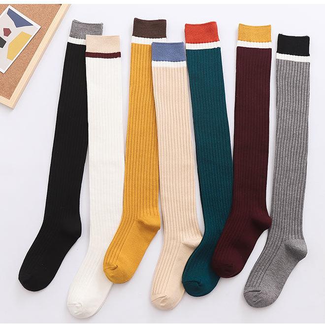 Strümpfe Damen Überkniestrümpfe Hohe Strümpfe Lange Socken Herbst Winter Dicke JK-Strümpfe