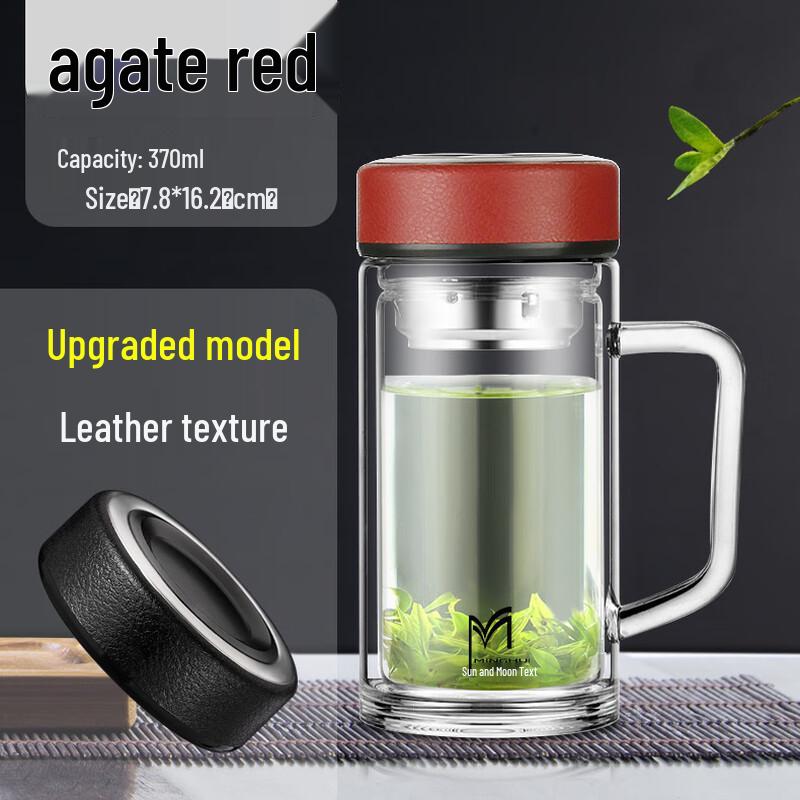 MINGHUI Double-Wall Borosilicate Glass Office Mug