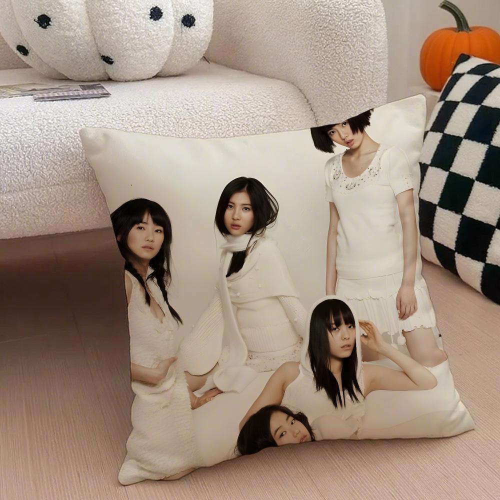 Girlgroup Retro Wg W-Wondergirls Cushion Cover Throw Pillow Cover Hidden Button Durable Polyester Chair Cushion