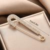 1Pc Jewelry Gift Exquisite Cardigan Clip Fashion Suit Pin Clothing Decoration Pearl Brooch Rhinestone
