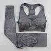 European & American Women's Butt-Lifting Seamless High-Waisted Yoga Pants & Bra Set