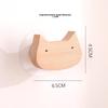 Japanese Cute Animal Wooden Wall Hook - Moon Cartoon Design Nordic Decor
