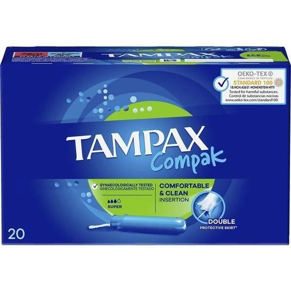 Tampon - Tampax - Compak - Super - 20 Units - Medium Flow