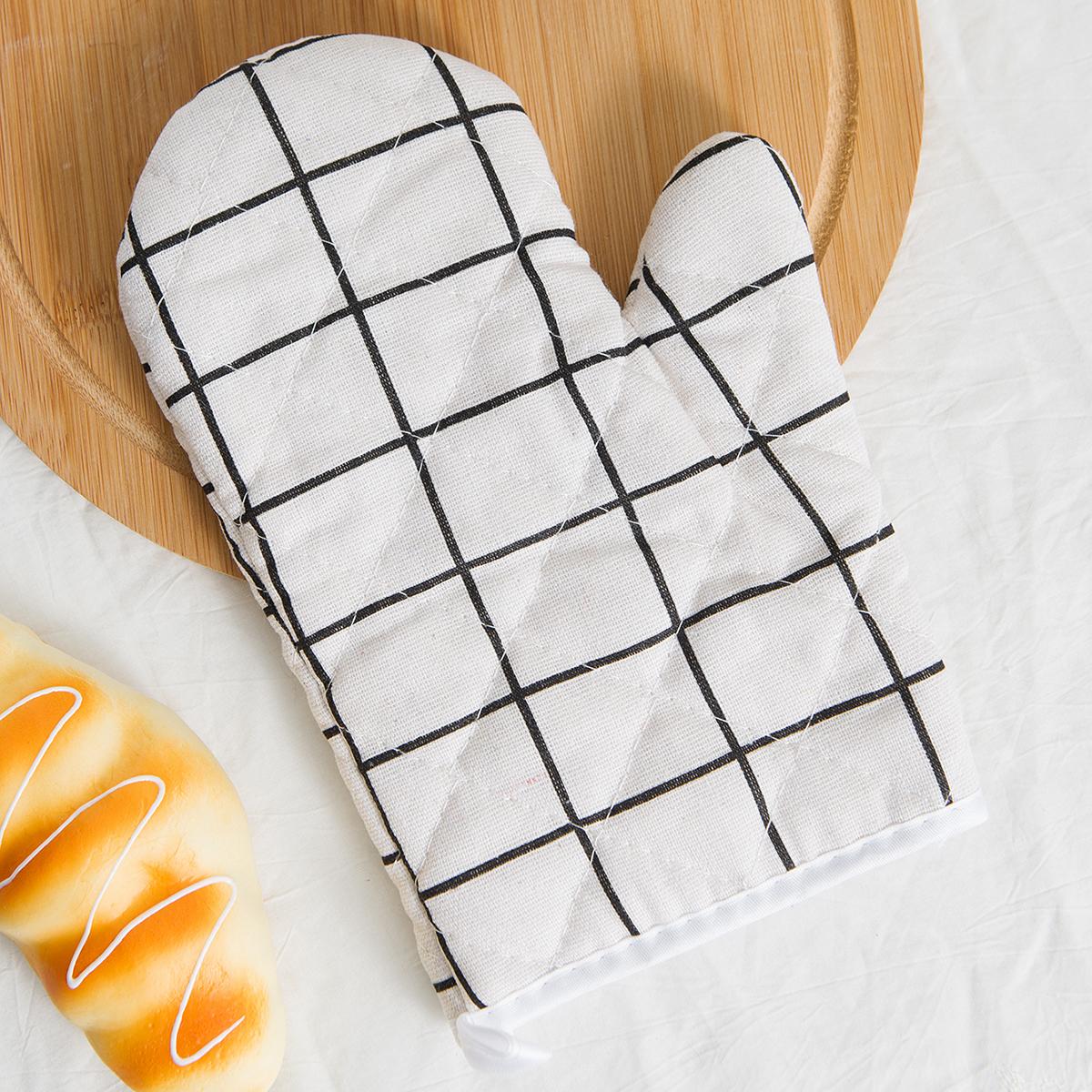 

1PC cotton and linen baking microwave oven heat proof gloves Kitchen baking tools for oven heat proof gloves