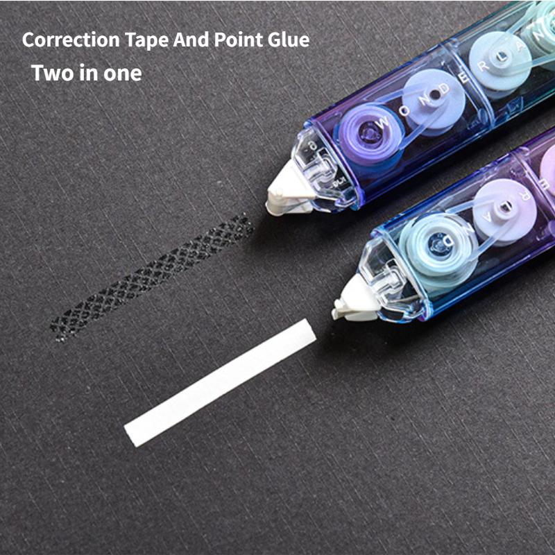 Creative Correction Tape and Point Glue Two In One Learning Stationery Double Sided Adhesive School Office Supplies