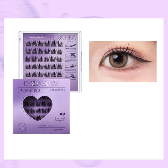 Nreain - Natural Wispy Glue Free Cluster False Eyelashes