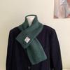 Women's Autumn and Winter Alpaca Wool Scarf Versatile Thickened, Soft, Skin-Friendly, Cross Short Solid Color Neck Warmer