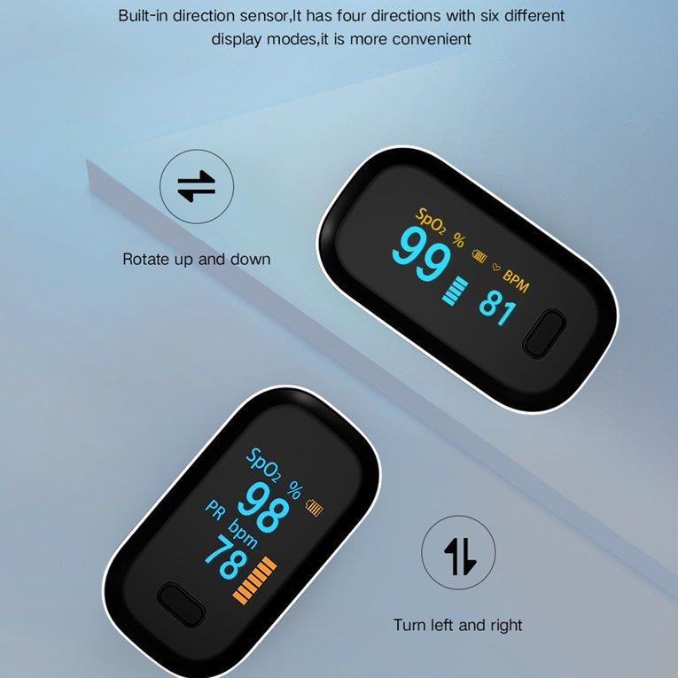 HEAT YK80B Fingertip Oximeter Pulse Oximeter OLED Display Oximeter