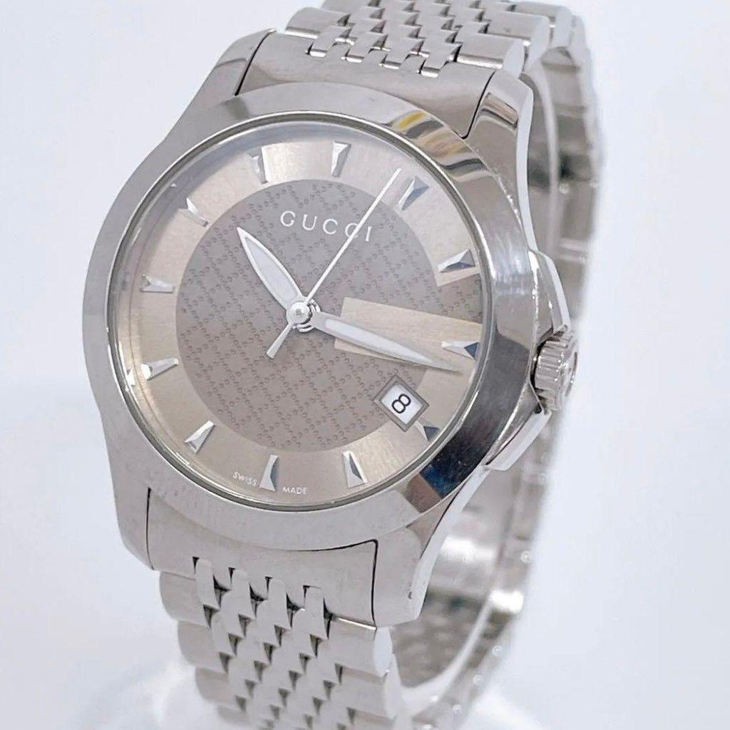 Used GUCCI watch quartz operation Gucci 126.5 ladies