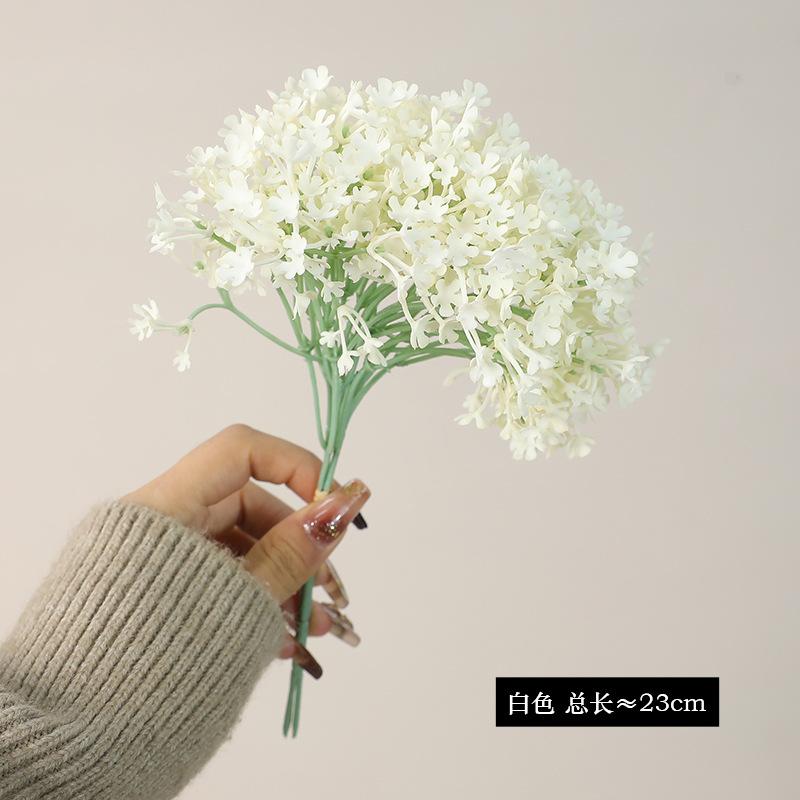 Soft Rubber High Quality Artificial Baby's Breath Bouquet 3 Stem Gypsophila Fake Flowers Wedding Home Party DIY Floral Decors