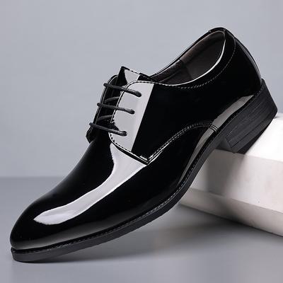 New  Autumn Men's Business Large Dress Shoes Groom Wedding Shoes Casual Leather Shoes Black Mens Shoes Sneakers