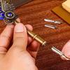 Replaceable 5 Nib Metal Signature Pen Retro Punk Feather Pen  Writing Accessories