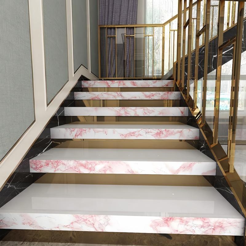 1 Roll of Self-adhesive Pink Marble Wallpaper, Detachable, Waterproof, Suitable for Wall Decoration and Countertops
