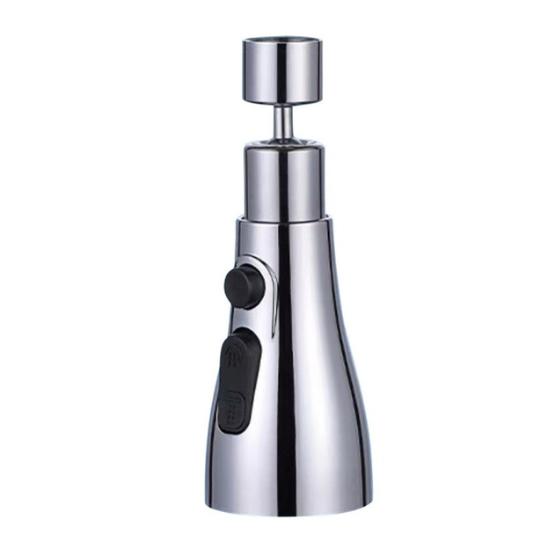 

3 в 1 кухонный смеситель, вращающийся на 360 ° поворотный кран, брызгозащищенный смеситель для раковины, запасные части серебряный