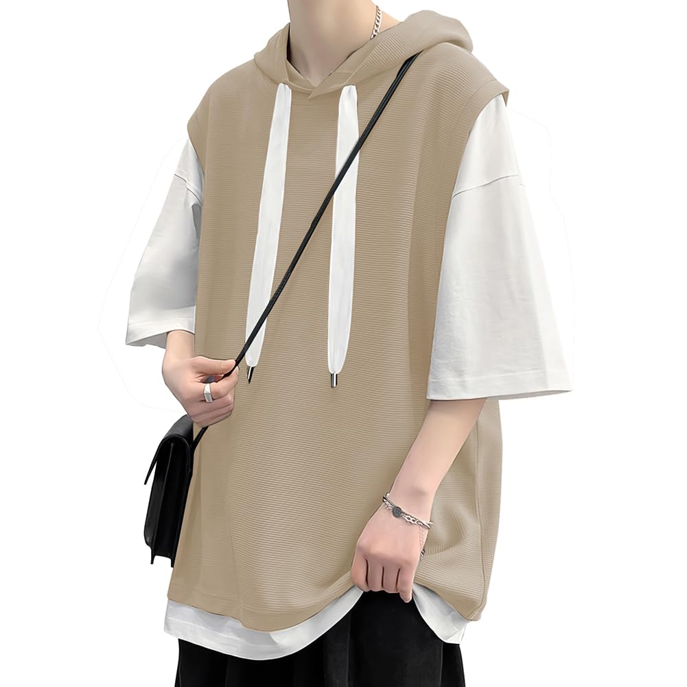 FLYSKY Short Sleeve Plus Loose Summer Men's T-Shirt, Sizes, 3/4 Sleeves, Fit, Clothes, Moisture-Wicking, Quick-Drying