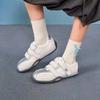 Velcro Hollow Mary Jane Shoes Women's Ballet Retro Versatile Flat Bottom Round Head Lazy Casual