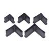10Pcs L Type Rubber Base Non-Slip Foot Pad Slotted Angle Bar Triangle Feet Shelf Iron Bed Foot Cover Protective Rubber Sleeve