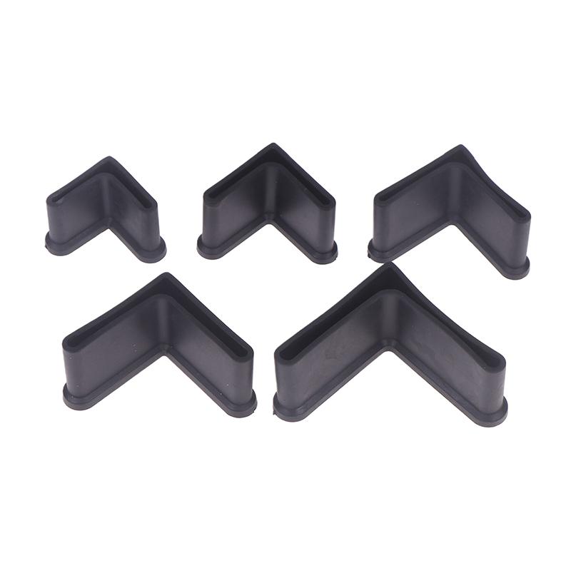 10Pcs L Type Rubber Base Non-Slip Foot Pad Slotted Angle Bar Triangle Feet Shelf Iron Bed Foot Cover Protective Rubber Sleeve