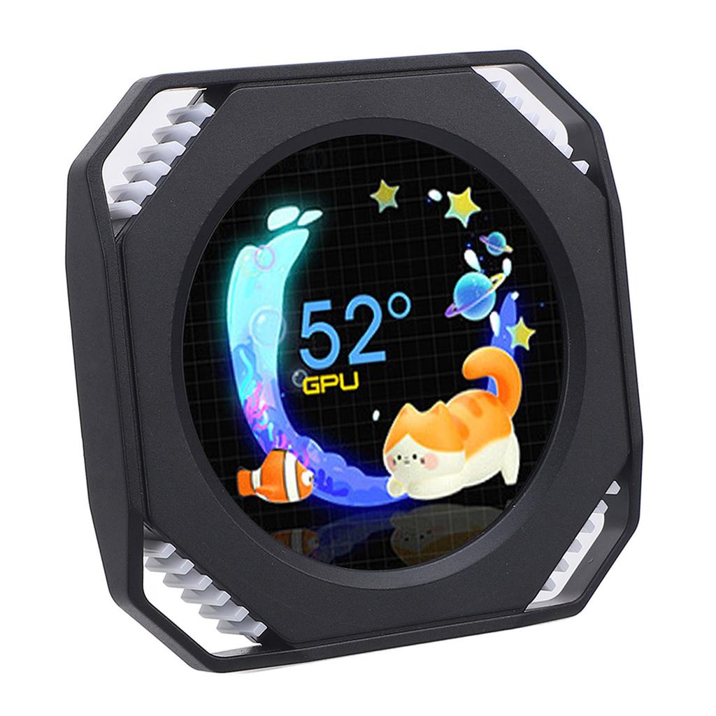 2.1 Inch Computer Secondary Screen DIY Dynamic Theme Water Cooler Screen USB RGB GPU CPU Temperature Display PC Case
