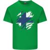Torn Finland Flag Finnish Day Football Unisexs Light Cotton TShirt