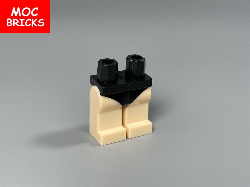 10pcs MOC Bricks Torso Body Man Muscle Pants 4cm Figure Part Particles Assembled Building Blocks Children's Toys