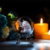 AEE4-3D Laser Engraved Starry Crystal Decorative Ball Figurine 60Mm Glass Sphere Paperweight With Stand Art Decor Crafts