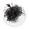 Women's Formal Fascinator Headpiece with Mesh Net Feather Detail Tea Party Styling for Wedding Guest Looks and Parties