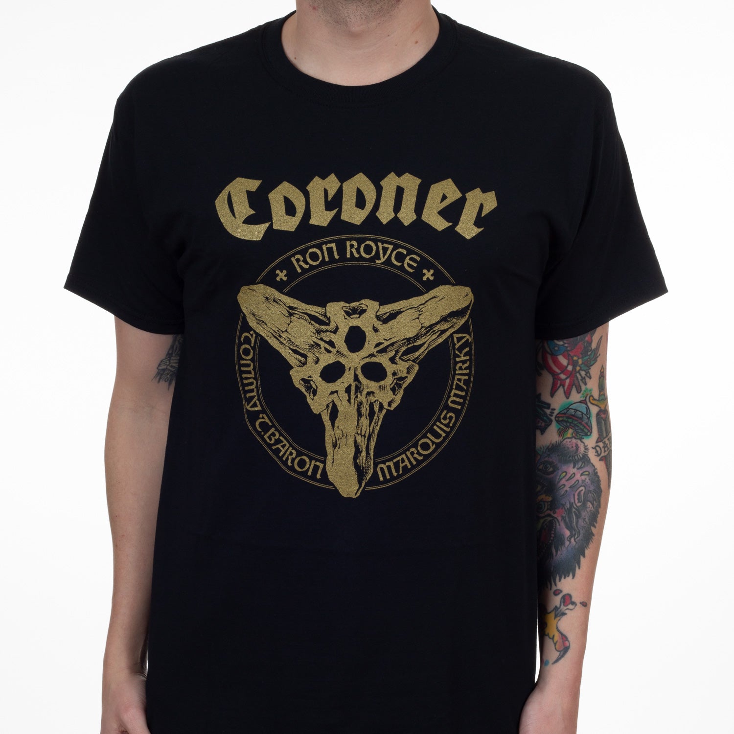Coroner Gold Logo Band T-Shirt 100% Cotton Graphic Tee Men Women Summer Streetwear Top S разноцветный