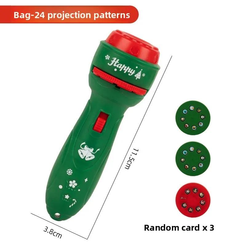 Christmas Cartoon Projection Flashlight  Creative Children Flashlight Toy Projector Baby Toys Bedtime Story Book Toy for Kids