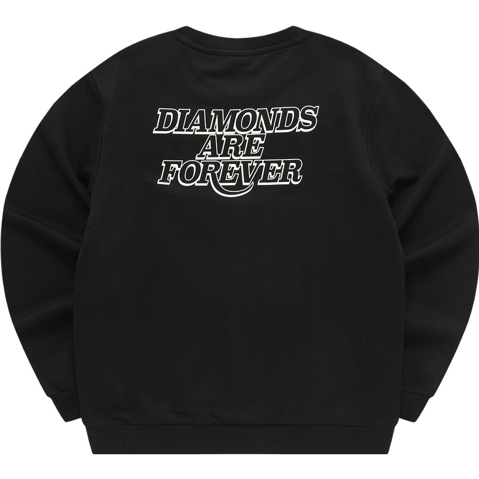 Fila Fusion College Style Fashion Simple Letter Round Neck Knitted Color Block Sweatshirt Men sweatshirt Black T11M342205F-BK