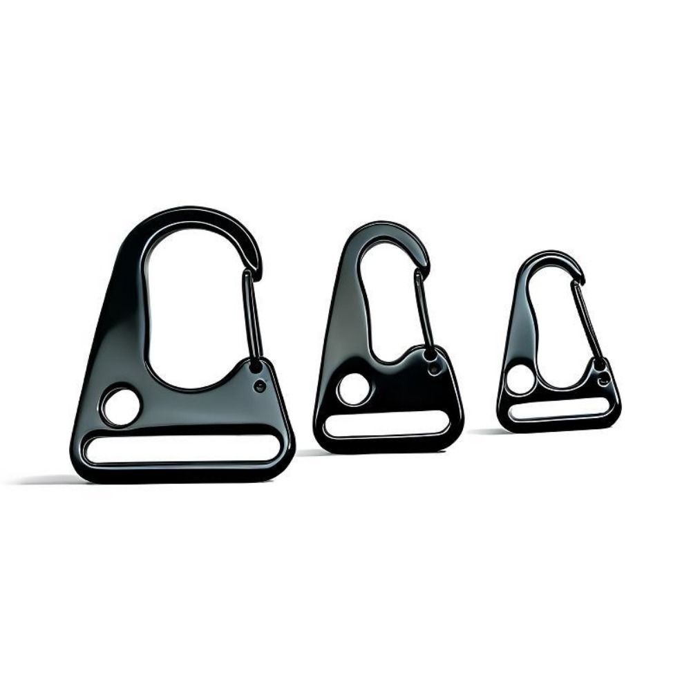 Stainless Steel Hook Clips Black/Silver Belt Carabiner New Strap Buckle Outdoor Tool