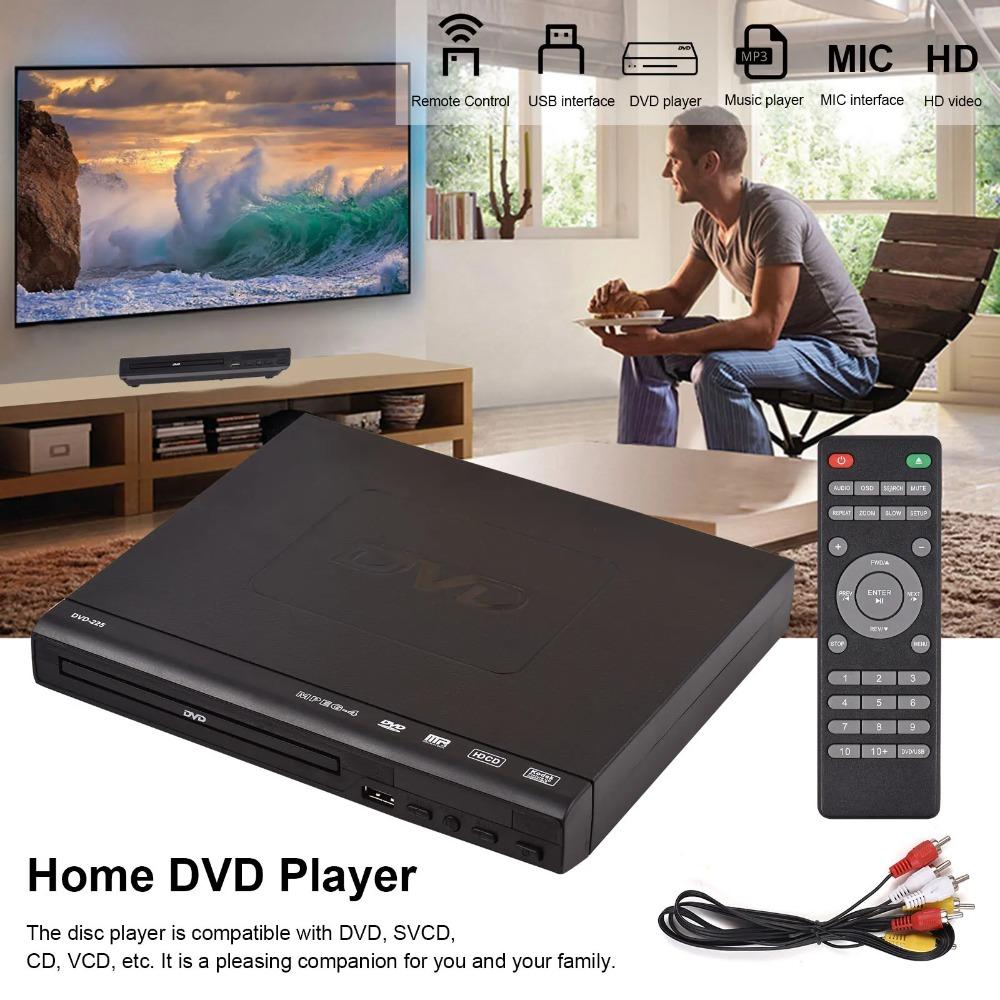DVD Players for Smart TV, Simple DVD Player for Elderly, DVD Players That Play All Regions, CD Player with USB Input AV Cable