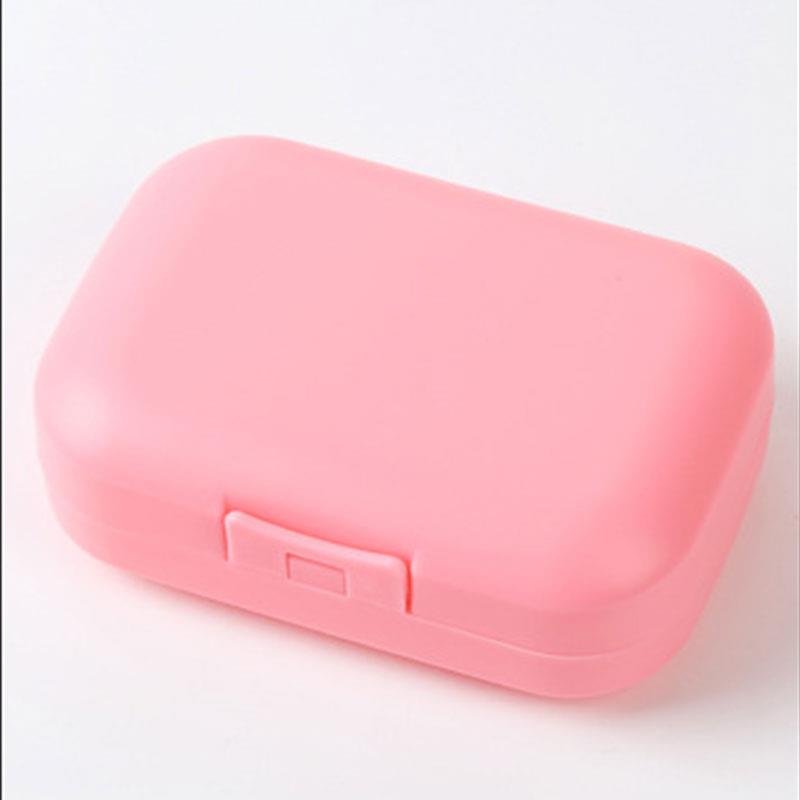 Portable Travel Soap Box Drain Box Waterproof Soap Case Sealed Soap Box Candy Color Soap Organizer for Bathroom Home El