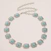 Waist Style Bohemian Chain With Turquoise Carved Floral Design Accessory Women