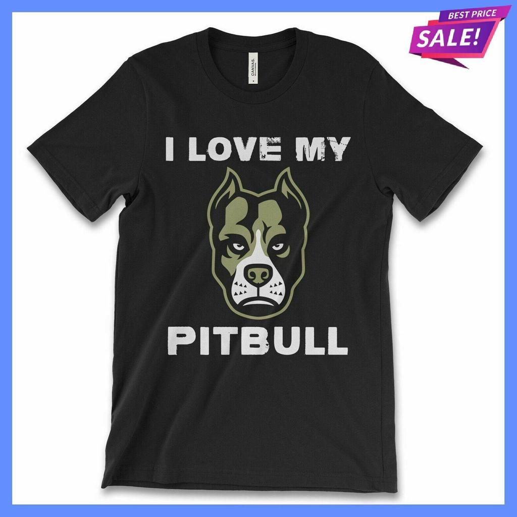I Love My Pitbull Mens Shirt Dog Lover 